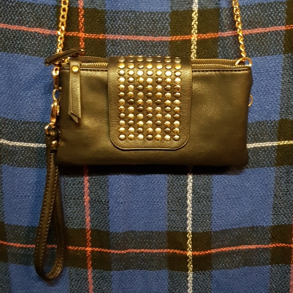 Cute Silver and Gold Crossbody/Clutch/Wristlet.